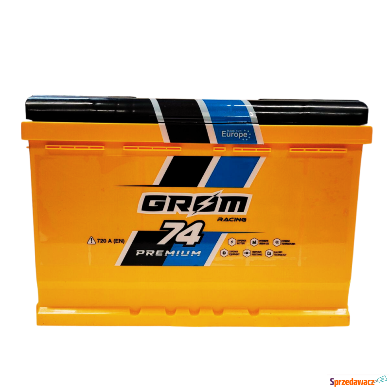 Akumulator 74Ah 720A Grom Racing EN Parwy plus... - Akumulatory - Radom