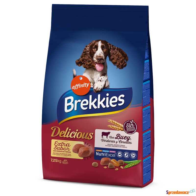 Brekkies Delicious, wołowina - 7,25 kg - Karmy dla psów - Bytom