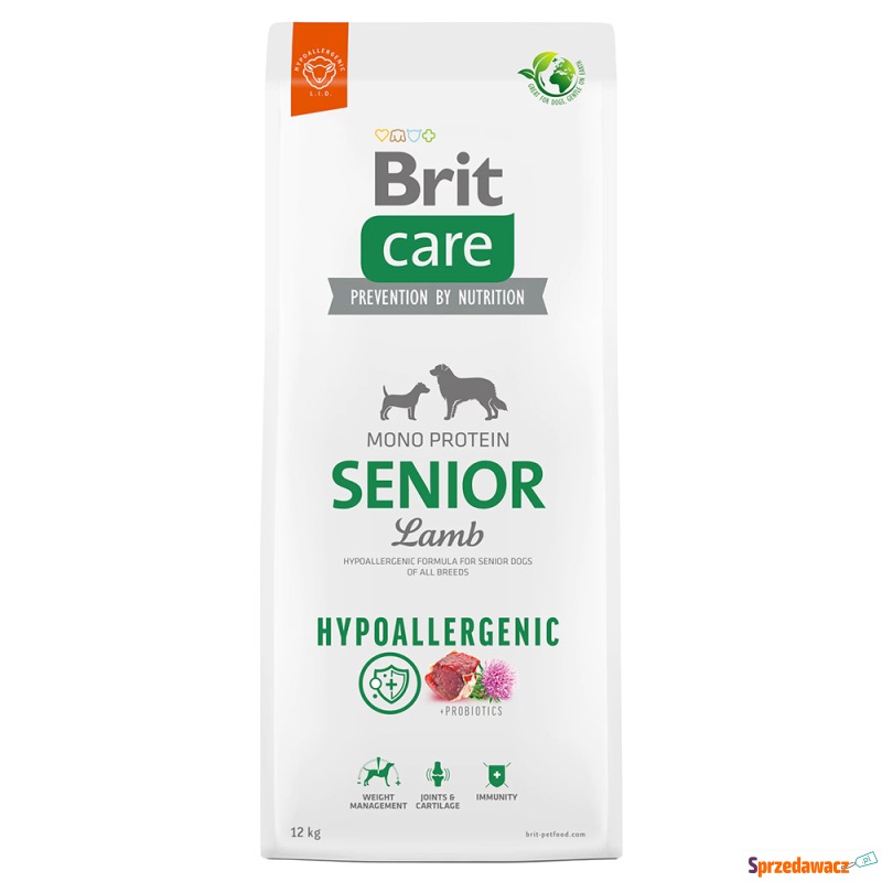 Brit Care Dog Hypoallergenic Senior, jagnięcina... - Karmy dla psów - Gliwice