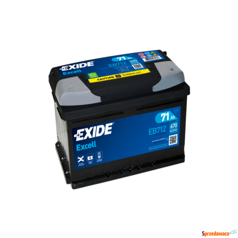 Akumulator 71Ah 670A EN Exide Excell