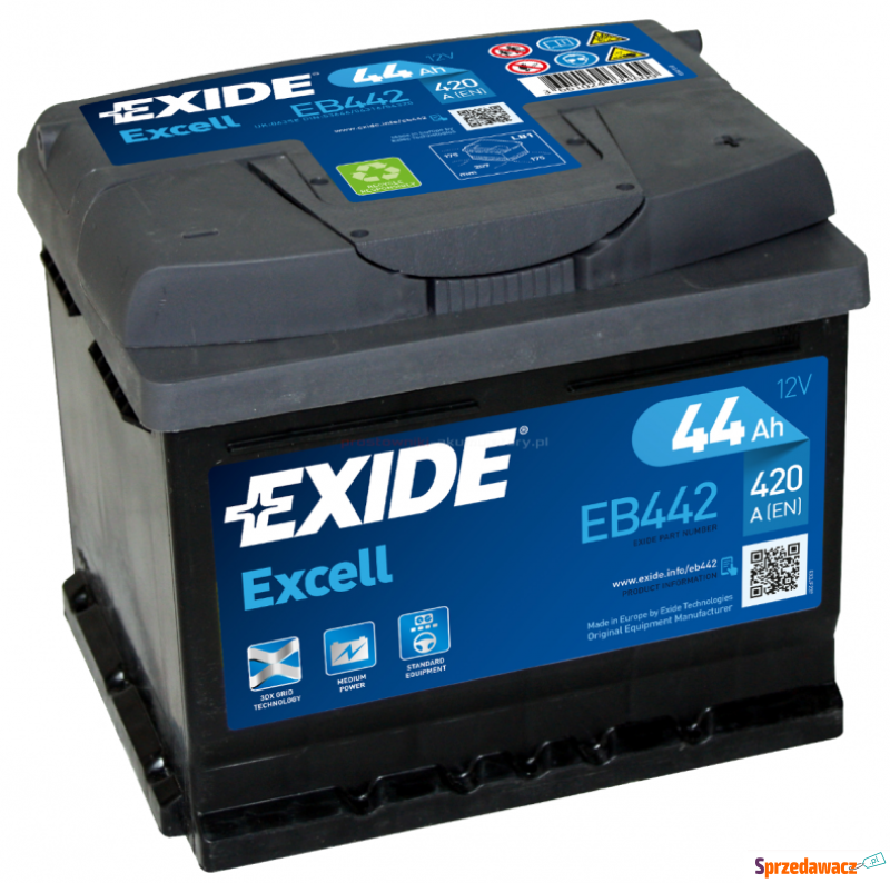Akumulator 44Ah 420A EN Exide Excell