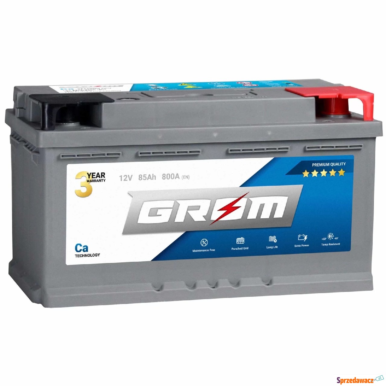Akumulator 85Ah 800A GROM Premium