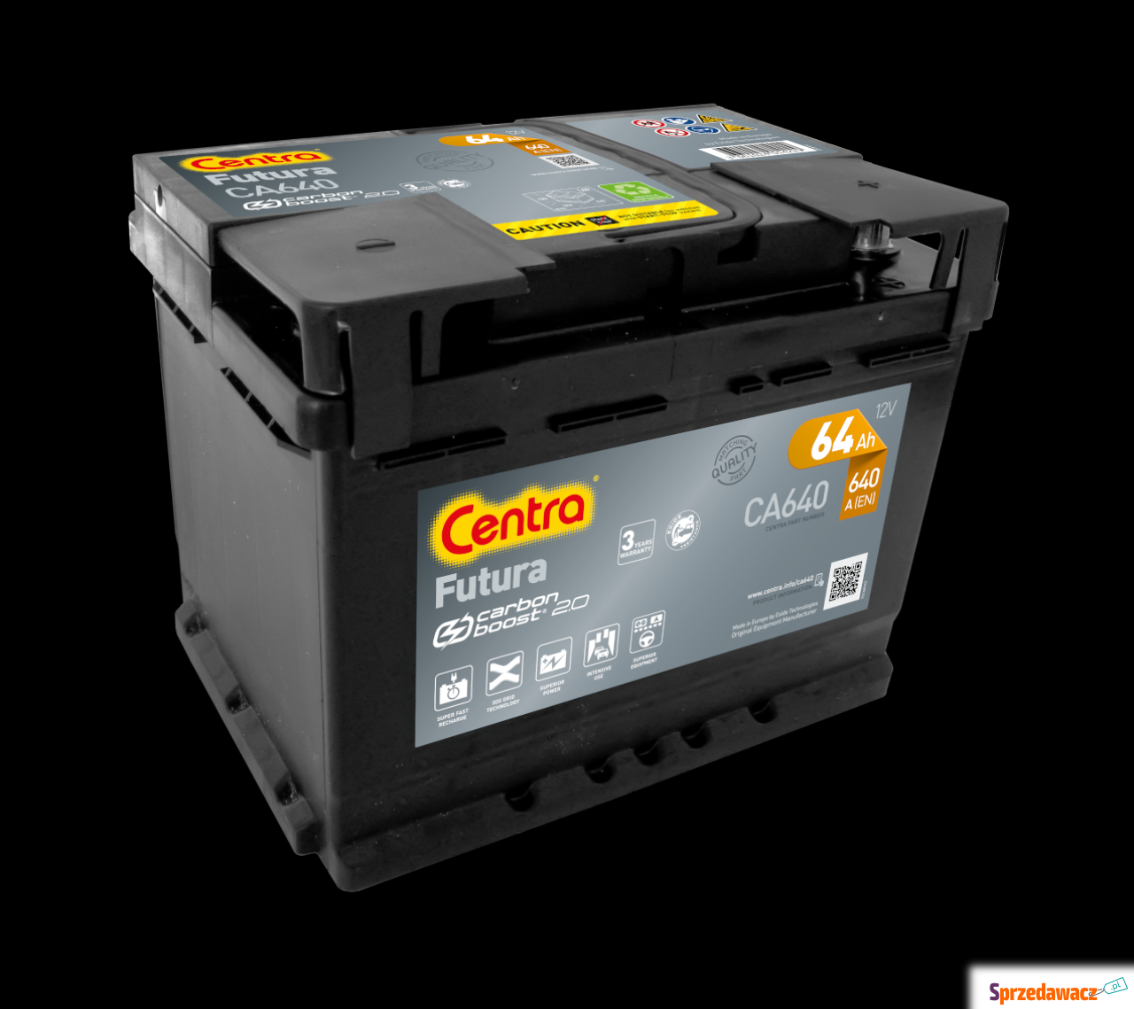 Akumulator Centra Futura 64Ah 640A
