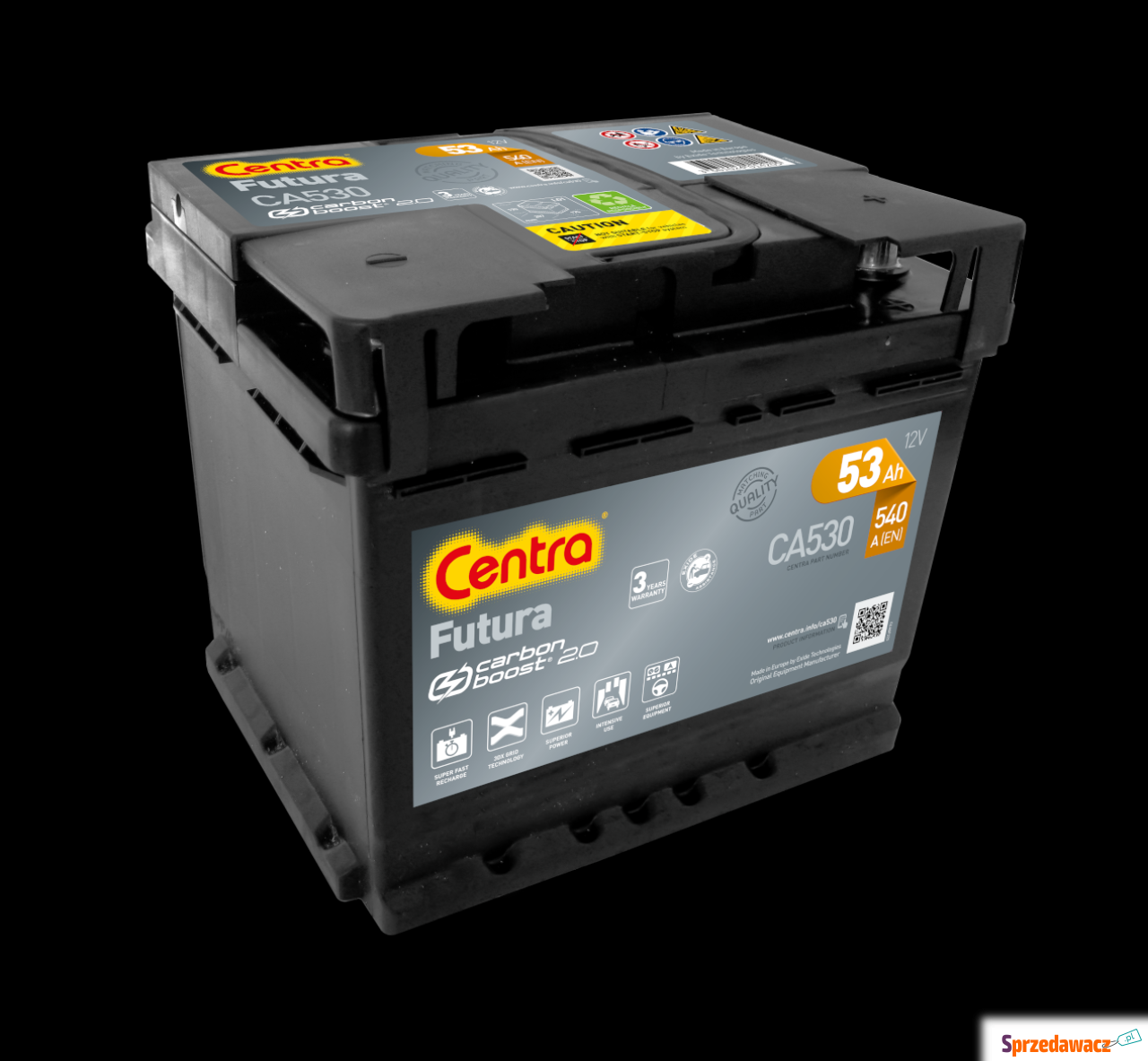 Akumulator Centra Futura 53Ah 540A