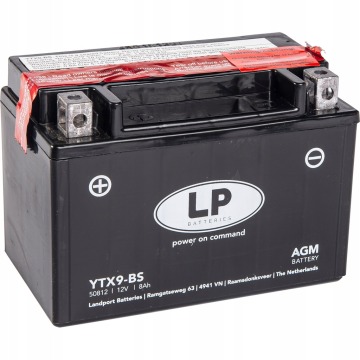 Akumulator motocyklowy 12V 8Ah 120A Landport ytx9-bs - Układ elektryczny - Sanok - zdjęcie 1