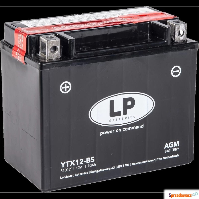 Akumulator motocyklowy 12V 10Ah 180A Landport... - Układ elektryczny - Sanok