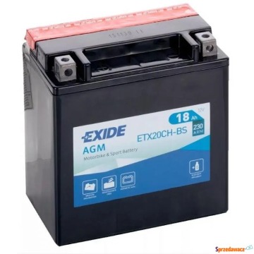 Akumulator motocyklowy 12v 18ah Exide etx20ch-bs... - Układ elektryczny - Sanok - zdjęcie 1