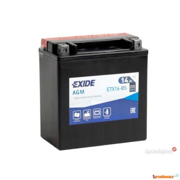 Akumulator motocyklowy 12v 14ah 215a Exide ET... - Układ elektryczny - Sanok - zdjęcie 1