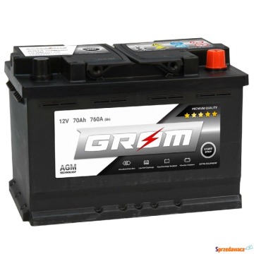Akumulator 70Ah 760A Grom AGM - Akumulatory - Sanok - zdjęcie 1
