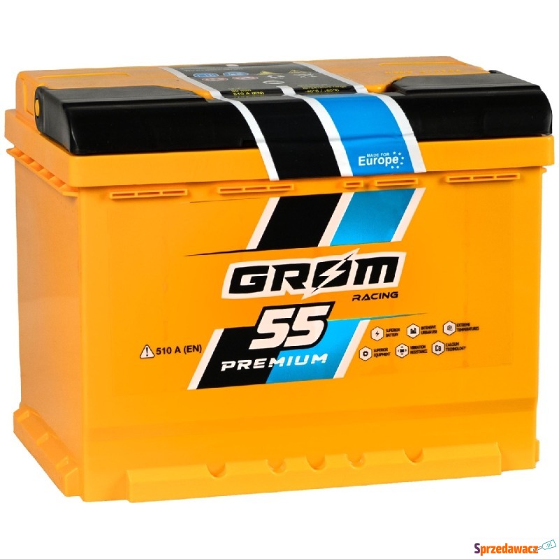 Akumulator 55Ah 510A Grom Racing - Akumulatory - Sanok