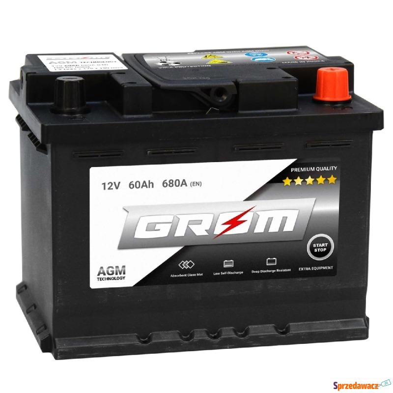 Akumulator 60Ah 680A Grom AGM - Akumulatory - Sanok