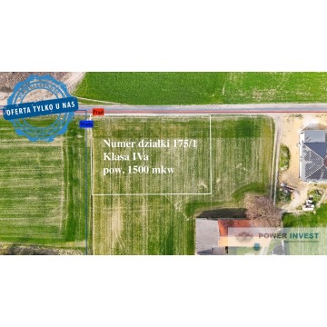 1500 m² z WZ, prąd na działce, szeroki front 50 m
