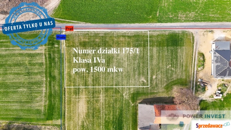 Działka budowlana Klonówiec sprzedam, pow. 1500 m2  (15a)