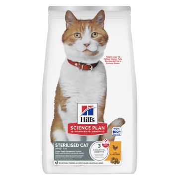 Hill's Science Plan Sterilised Cat Adult 1-6, kurczak - 7 kg
