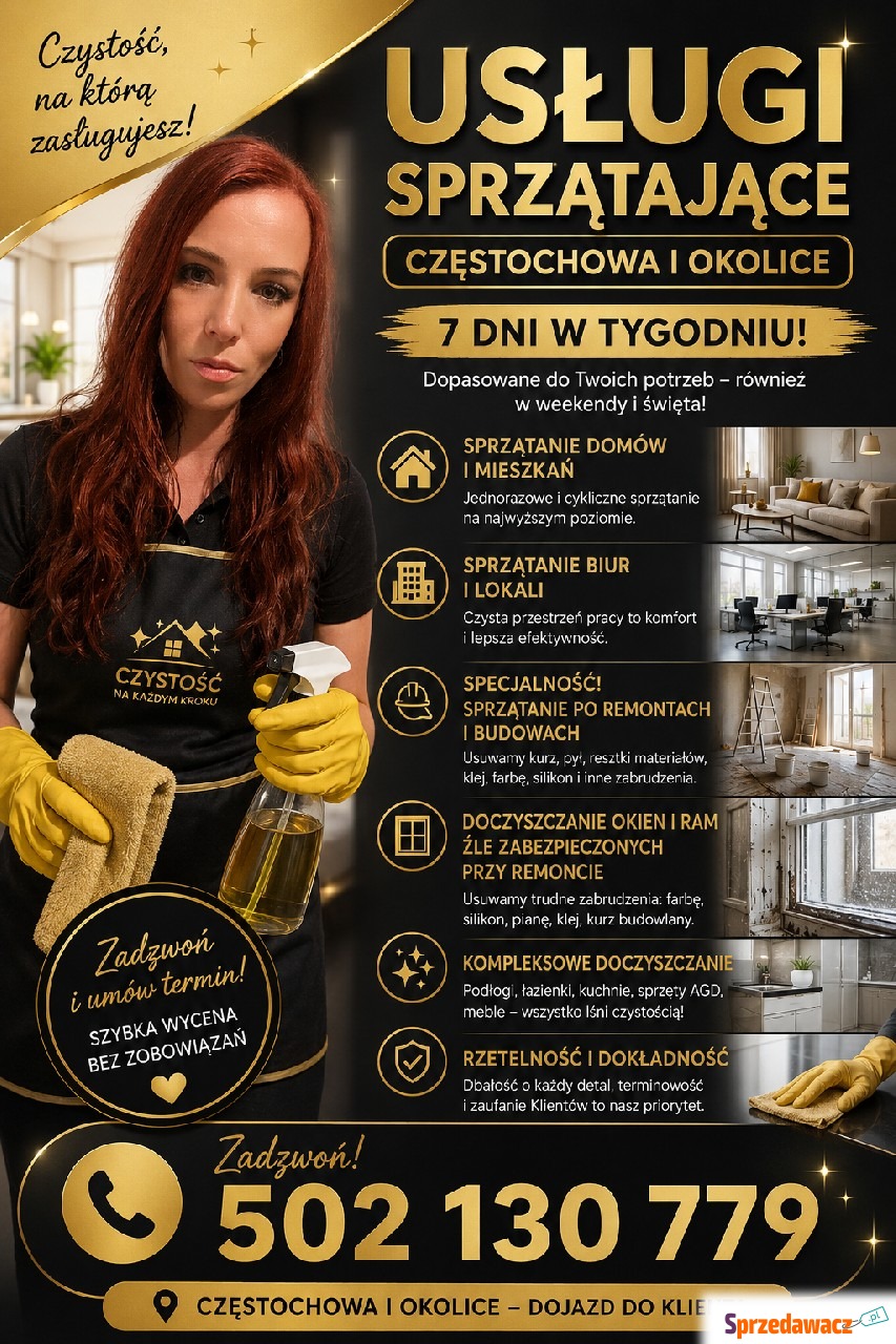 Sprzątanie domów mieszkań biur