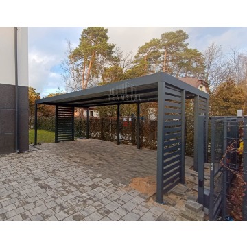 Carport PREMIUM - Wiata samochodowa 7x3 - antracyt... - Garaże i wiaty - Łomża - zdjęcie 2