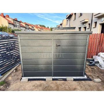 Box rowerowy - schowek Moto-Box 2×1,3m - antracyt... - Pozostała architektura... - Police - zdjęcie 4
