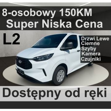 Ford Transit Custom - 8-osobowy 150KM Kamera Ciemne Szyby Czujniki od ręki ! Niska Cena !