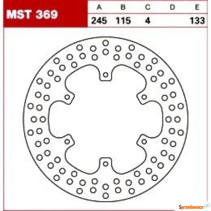 TRW Tarcza hamulcowa MST369 YAMAHA...