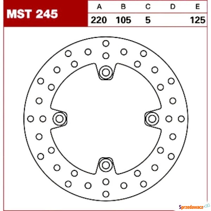 TRW Tarcza hamulcowa MST245 TR...