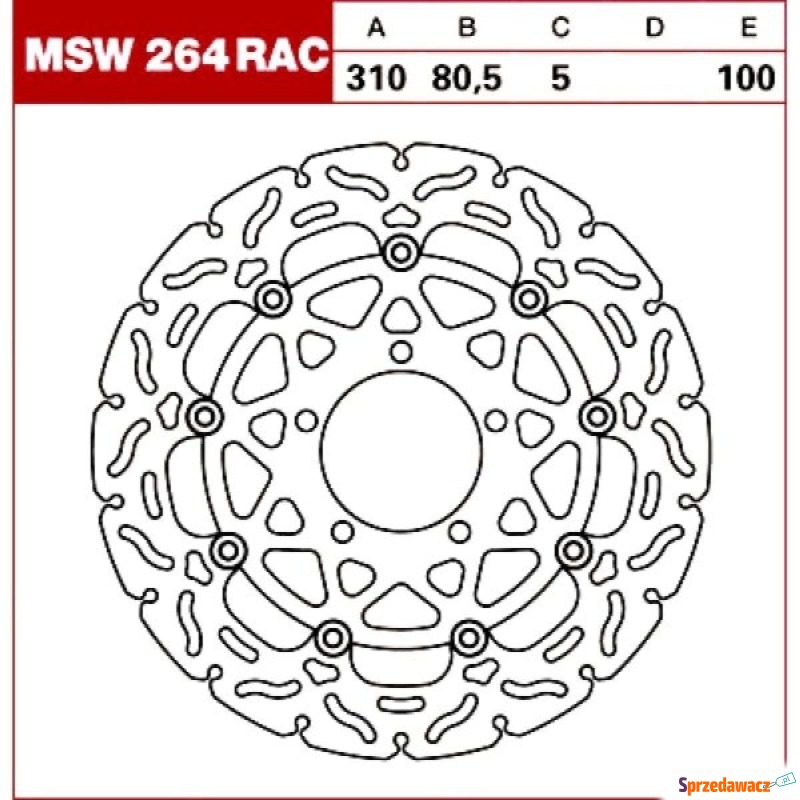 TRW Tarcza hamulcowa MSW264RAC...