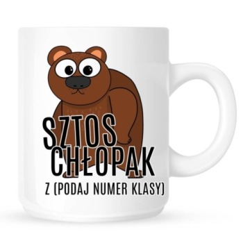 Kubek na dzień chłopaka w klasie