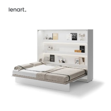 Półkotapczan poziomy BC-14 Bed Concept 160x200 cm 160x200 cm, Biały półkotapczan, półkotapczan Lenar