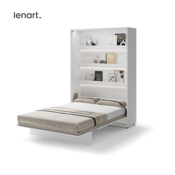 Półkotapczan pionowy BC-01 Bed Concept 140x200 cm 140x200 cm, Biały półkotapczan, półkotapczan lenar