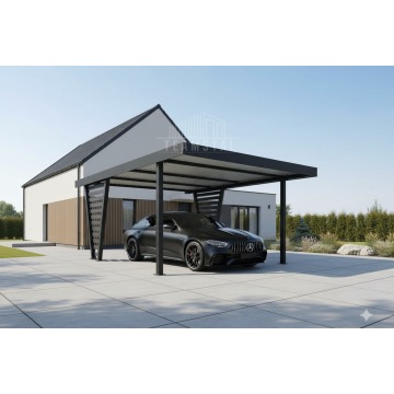 Carport V PREMIUM 5x4,5m - Wypełnienie panelami... - Garaże i wiaty - Tychy - zdjęcie 2