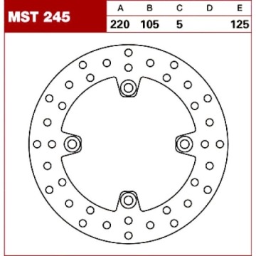 TRW Tarcza hamulcowa MST245 TRIUMPHSPEED TT HONDA