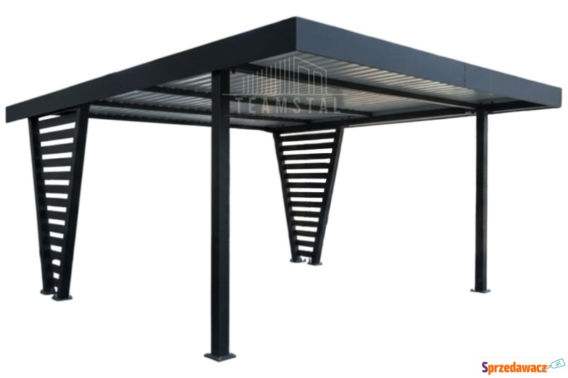 Carport V PREMIUM 4,8x5m - Wypełnienie panelami... - Garaże i wiaty - Chojnice