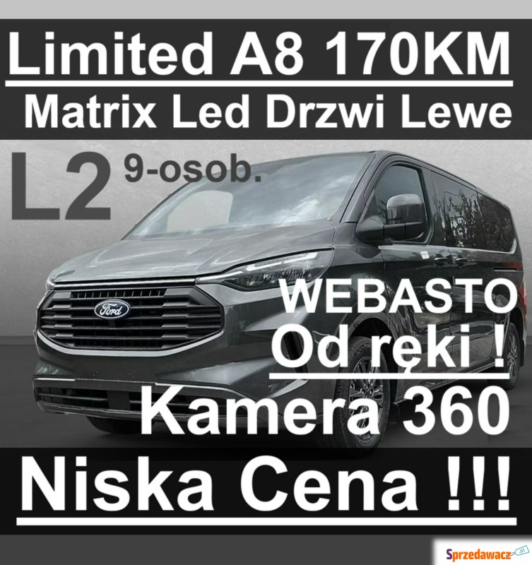 Ford Transit Custom  Minivan/Van 2026,  2.0 diesel, automat - Na sprzedaż za 211 191 zł - Szczecinek