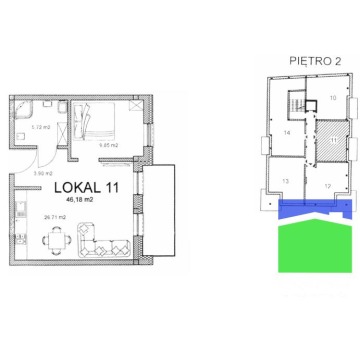 Mieszkanie dwupokojowe Pabianice,   46 m2, drugie piętro - Sprzedam - zdjęcie 3