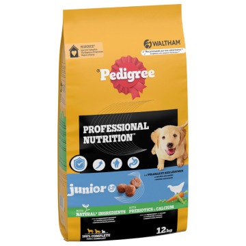 Pedigree Professional Nutrition Junior, drób i warzywa  - 12 kg
