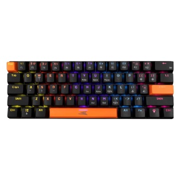 Klawiatura Klawiatura gamingowa Baracuda Dolphin Red przewodowa mechaniczna podświetlana czarna