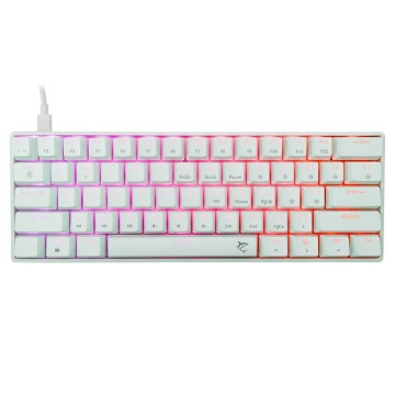 Klawiatura Klawiatura gamingowa White Shark Shinobi Red przewodowa mechaniczna podświetlana biała