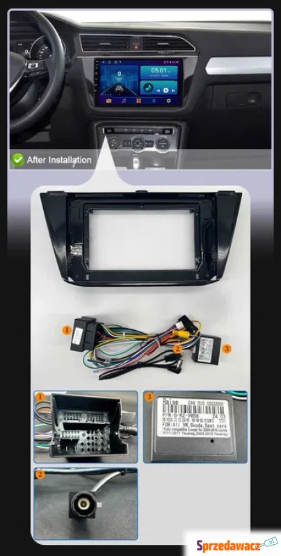 Radio android Volkswagen Tiguan 2 gps wifi bluetooth - Radioodtwarzacze - Ożarowice