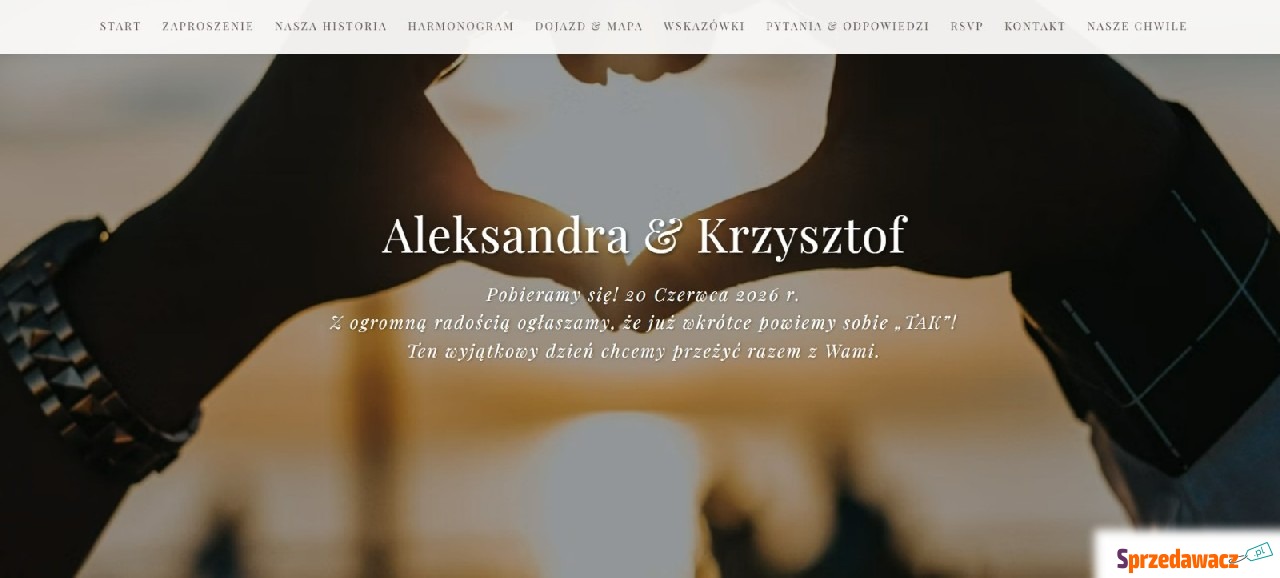 Strona ślibna dla nowożeńców l...