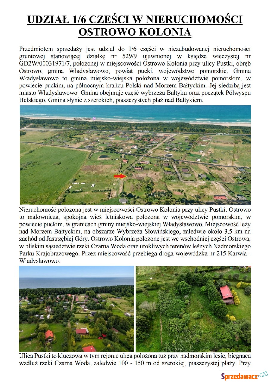 Syndyk sprzeda działkę Ostrowo...