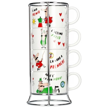 Filiżanka Bialetti Italia Do Cappuccino 4 szt. x 200 ml biały