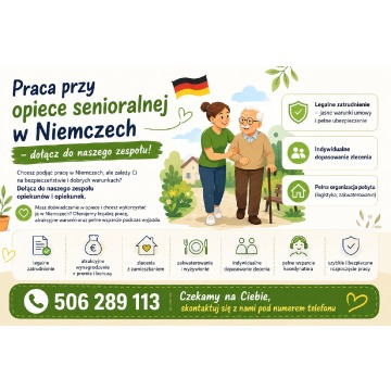 Praca w Niemczech - opieka nad seniorem