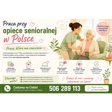 Praca w Polsce przy opiece - stabilne zatrudnienie