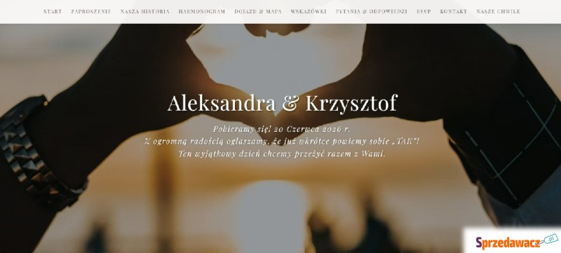Strona ślibna dla nowożeńców lub małżeństw - Pozostałe - Łódź
