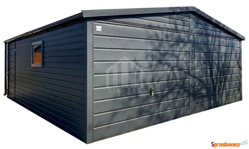 Garaż blaszany 6x5,8 m 2x brama...