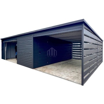 Garaż blaszany 6x6 wiata 3x6m brama uchylna drzwi dach SO194