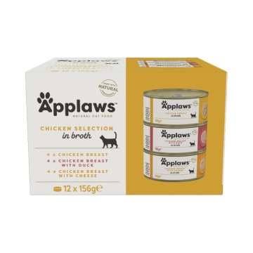 Mieszany pakiet próbny Applaws, 12 x 156 g - Kurczak w bulionie
