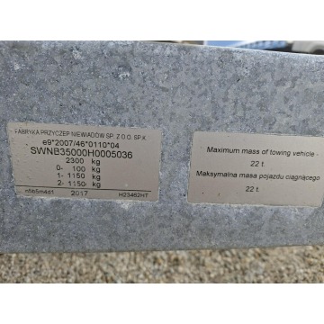 Niewiadów b3500 - Poleasingowe.pl BZ - Przyczepy towarowe - Komorniki - zdjęcie 10