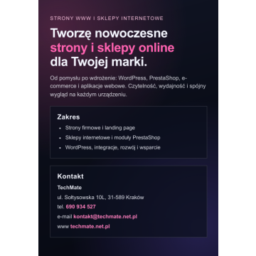 Strony www i sklepy internetowe