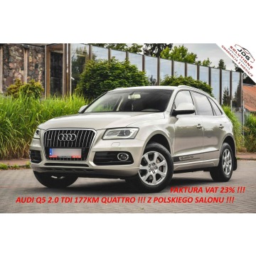 Audi Q5 - Z polskiego salonu - Serwis ASO !!! Niski przebieg - Faktura VAT 23%