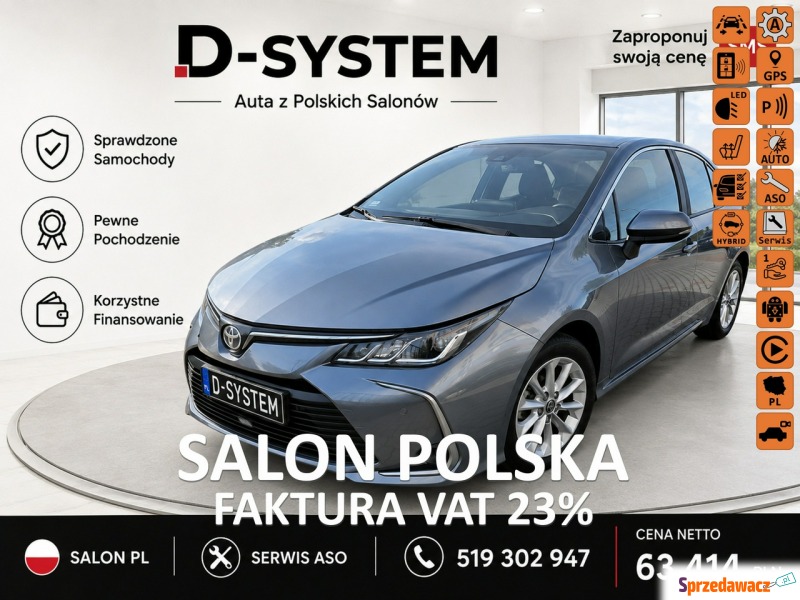 Toyota Corolla  Sedan/Limuzyna 2022,  1.8 hybryda, automat - Na sprzedaż za 63 414 zł - Białystok